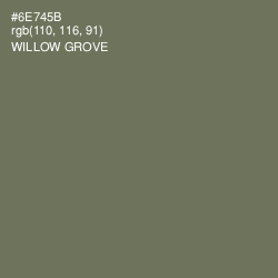 #6E745B - Willow Grove Color Image
